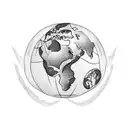 black queen holding earth tattoo design idea