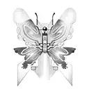 robot Butterfly tattoo design idea