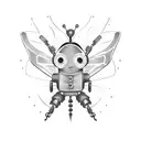 robot Butterfly tattoo design idea