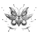 robot Butterfly tattoo design idea