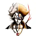 Afro samurai with Ichigo tattoo design idea