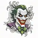 joker face tattoo design idea