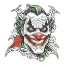 joker face tattoo design idea