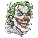 joker face tattoo design idea