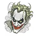 joker face tattoo design idea