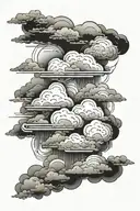 clouds like those on JA Morant's shoulder tattoo design idea