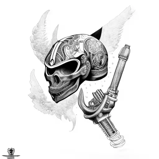 MOTORCYCLE FULL ARM SLEEVE tattoo design idea