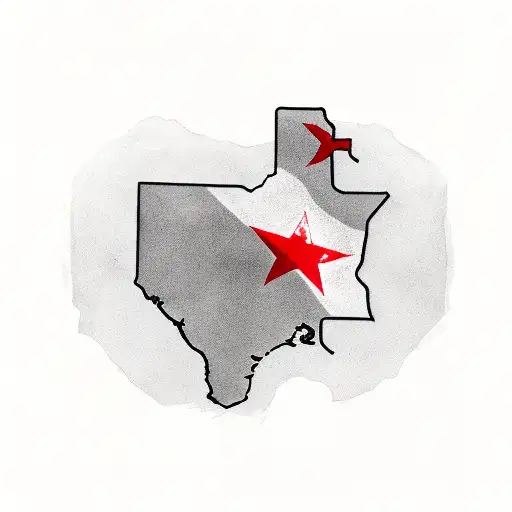 bleeding texas flag  tattoo design idea