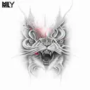 scream without voice tattoo design idea