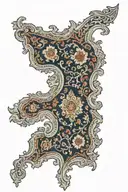 persian carpet tattoo design idea