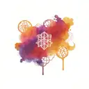 Bring me the horizon Sempiternal, but cute and colorful tattoo design idea