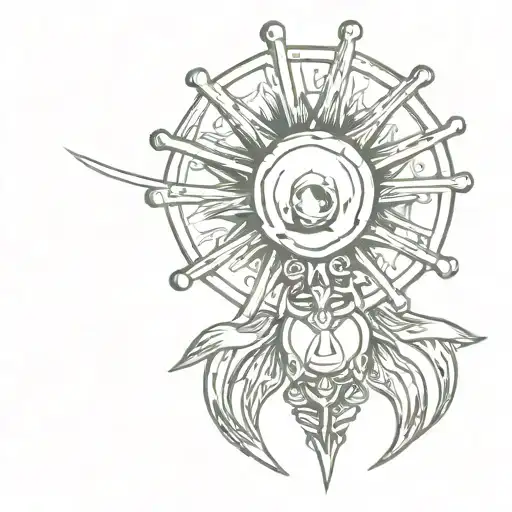 pierced nipple tattoo design idea
