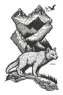 Mountain, Alps, Bobcat, Wulf, Bear, Bavaria, Edelweiss tattoo design idea