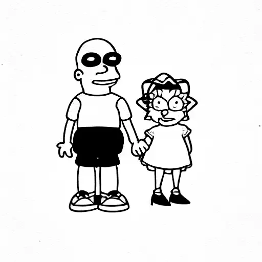 Bart & Lisa tattoo design idea