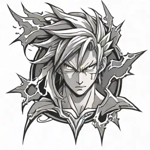 anime lightning  tattoo design idea
