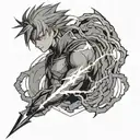 anime lightning  tattoo design idea