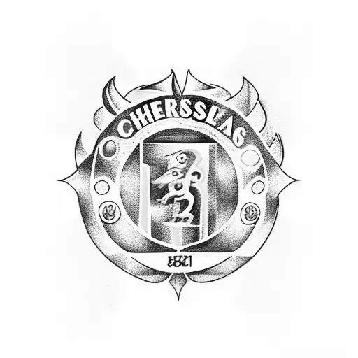 chelsea fc logo black and white