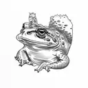 Intellectual Toad tattoo design idea