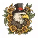 would like a bear, eagle, ship, and snake with skulls and flowers with a scaly background to fill voids tattoo design idea