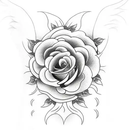 phoenix with roses half sleeve tattoo design idea