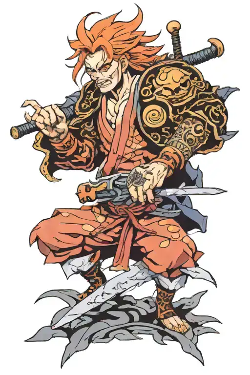 Rengoku Demon Slayer tattoo design idea