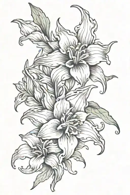 columbine Abby callalilly hip tattoo  tattoo design idea