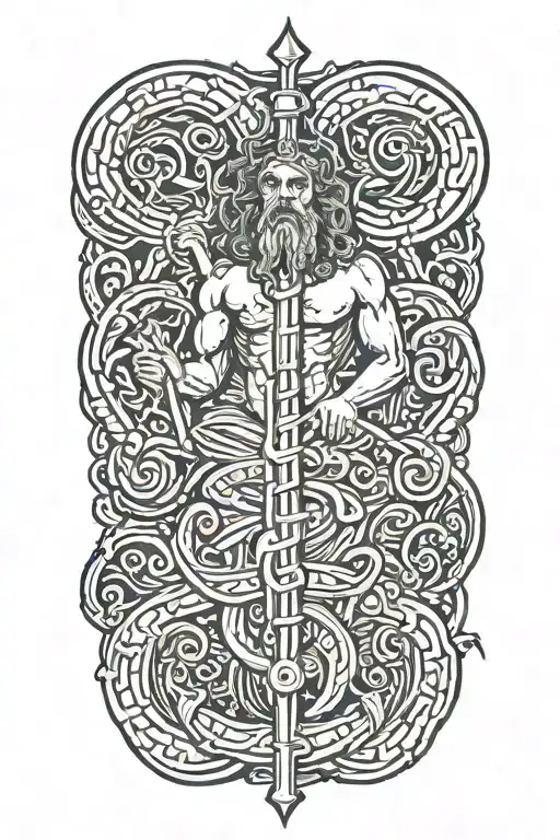Asclepius rod tattoo design idea