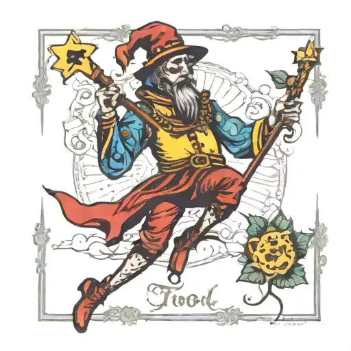 the fool tarot card tattoo design idea