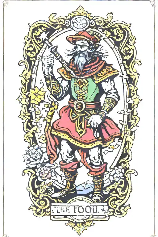 the fool tarot card tattoo design idea