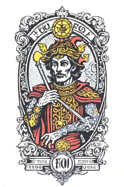 the fool tarot card tattoo design idea