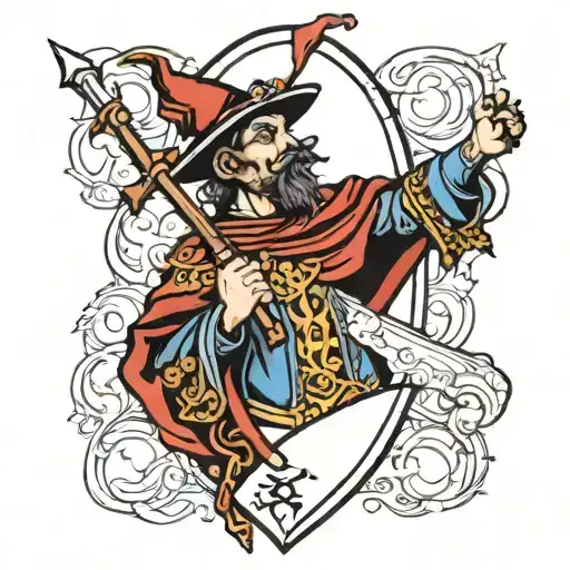 the fool tarot card tattoo design idea