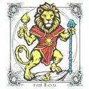 the fool tarot card as a lion tattoo design idea