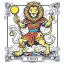 the fool tarot card as a lion tattoo design idea