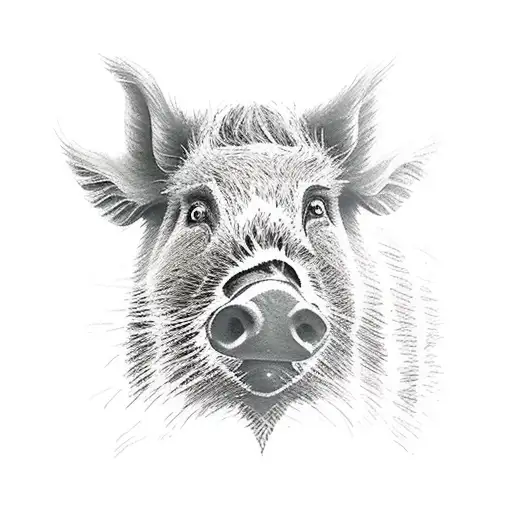 Wild Boar tattoo design idea