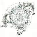 Sagittarius on the outside, Pisces on the inside, Leo on the inside tattoo design idea