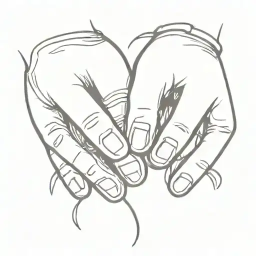 Pinky promise and under it it says "pinky promise" tattoo design idea