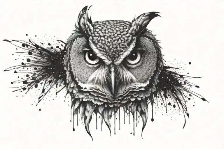 owl eyes tattoo for the inside of the upper arm tattoo design idea
