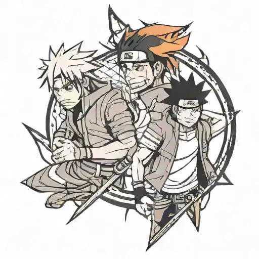 naruto and sasuke tattoo design idea