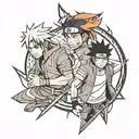 naruto and sasuke tattoo design idea