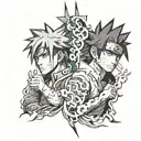 naruto and sasuke tattoo design idea