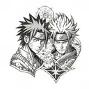 naruto and sasuke tattoo design idea