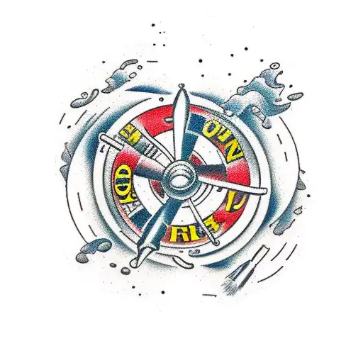 Land oil rig, gusher, "Drill Me Daddy" script, no water, no ship, small size, 4 inch size, Sailor Jerry style tattoo design idea