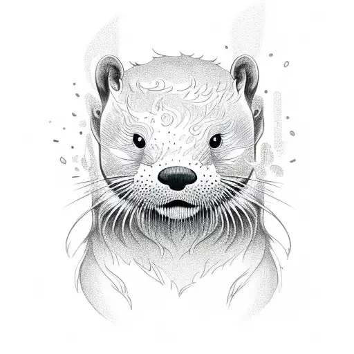 patronus otter tattoo design idea