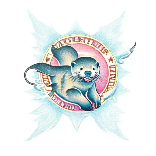 patronus otter tattoo design idea