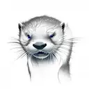 patronus otter tattoo design idea