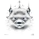 patronus otter tattoo design idea