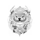 patronus otter tattoo design idea