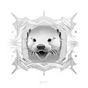 patronus otter tattoo design idea