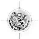 A book, a film camera, and the eagle and snake symbol from the mexican flag  tattoo design idea