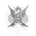 A book, a film camera, and the eagle and snake symbol from the mexican flag  tattoo design idea